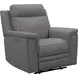 Harper Berlin Cement Leather Power Reclining Living Room Set with Power Lumbar and USB Charging