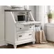 Hartford White Drop-Lid Secretary Desk