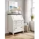 Hartford White Drop-Lid Secretary Desk