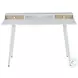 Harvey White And Natural Wood Desk