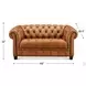 Haworth Saddle Leather 69" Loveseat with Nailhead Trim