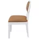 Hayden Camel Bow Back Faux Leather Dining Chair