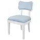 Hayden Light Blue Bow Back Performance Linen Dining Chair