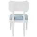 Hayden Light Blue Bow Back Performance Linen Dining Chair