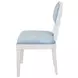 Hayden Light Blue Bow Back Performance Linen Dining Chair