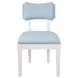 Hayden Light Blue Bow Back Performance Linen Dining Chair
