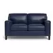 Halwyn Navy Leather Living Room Set