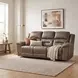 Hazen Brown Double 92" Reclining Sofa