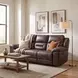 Hazen Dark Brown Double 92" Reclining Sofa