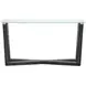 Ironvale Black Truffle Rectangular Glass Top Sofa Table