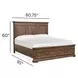 Callisto Bourbon Brown California King Storage Panel Bed