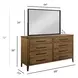 Alder Haven Warm Brunette and Matte Black 8 Drawer Larson Dresser with Rectangular Mirror
