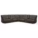 Victor Chocolate Performance Fabric 7 Piece Modular Power Reclining Sectional
