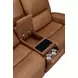Belmont Lyric Caramel Leather 77" Zero Gravity Power Reclining Loveseat with Console and USB Charging