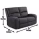 Lovell Gray Power Reclining Console 65" Loveseat with USB Charging