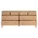 Highland Natural Oak 8 Drawer Double Dresser