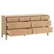 Highland Natural Oak 8 Drawer Double Dresser