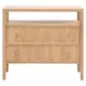 Highland Natural Oak Open Shelf 2 Drawer Nightstand