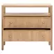 Highland Natural Oak Open Shelf 2 Drawer Nightstand