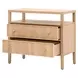 Highland Natural Oak Open Shelf 2 Drawer Nightstand