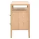 Highland Natural Oak Open Shelf 2 Drawer Nightstand