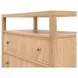 Highland Natural Oak Open Shelf 2 Drawer Nightstand