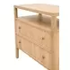 Highland Natural Oak Open Shelf 2 Drawer Nightstand