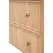 Highland Natural Oak Open Shelf 2 Drawer Nightstand