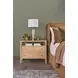 Highland Natural Oak Open Shelf 2 Drawer Nightstand