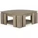 Conrad Stone Harbor Gray Free Form Lift Top Cocktail Table