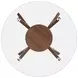 Oscar Walnut Round Glass Dining Room Set
