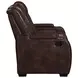 Chester Brown 74" Reclining Console Loveseat