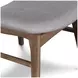 Oscar Walnut and Gray 60" Rectangular Dining Set with 4 Cushion Chairs