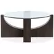 Beckham Rustic Tavern Round Glass Top Cocktail Table