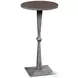 Taper Grey Burl And Textured Steel Accent Table