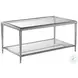 Jinx Glass And Nickel Rectangle Cocktail Table