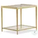 Jinx Glass And Brass Rectangle Side Table