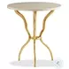 Myst Creme Onyx And Bronze Round Lamp Table