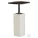 Icon Wrought Iron And Carrara Scagolia Chairside Table
