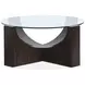 Beckham Rustic Tavern Round Glass Top Cocktail Table