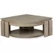 Conrad Stone Harbor Gray Free Form Lift Top Cocktail Table