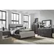 Plum Creek Ravenwood Black and Elite Dove Queen Upholstered Panel Bed