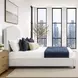 Elowen Rosemont Alabaster and Espresso Queen Upholstered Panel Bed
