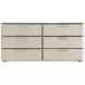 Corinne Beige 6 Drawer Dresser