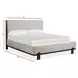 Bellamy Coffee Bean and Elite Dove California King Upholstered Panel Bed