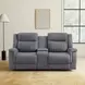 Dean Gray Double 75" Reclining Loveseat with Center Console