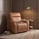 Celeste Sahara Sandalwood Leather Zero Gravity Power Recliner With Power Headrest