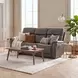Celeste Sahara Dorian Gray Leather Zero Gravity Power Reclining Living Room Set With Power Headrest