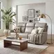 Celeste Sahara Ash Leather Zero Gravity Power Reclining Living Room Set With Power Headrest