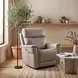 Celeste Sahara Ash Leather Zero Gravity Power Recliner With Power Headrest